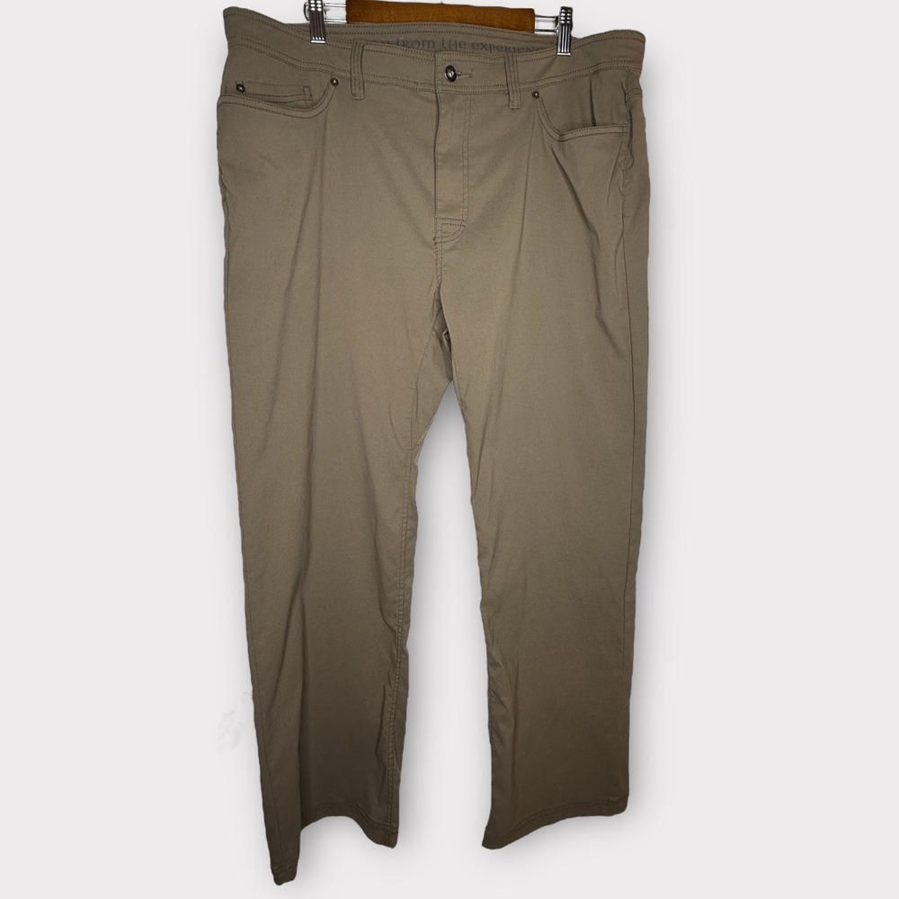 Prana Brion Mens Pants Brown Slim Fit Stretch Hiking Outdoor Gorpcore 40‎ x 31